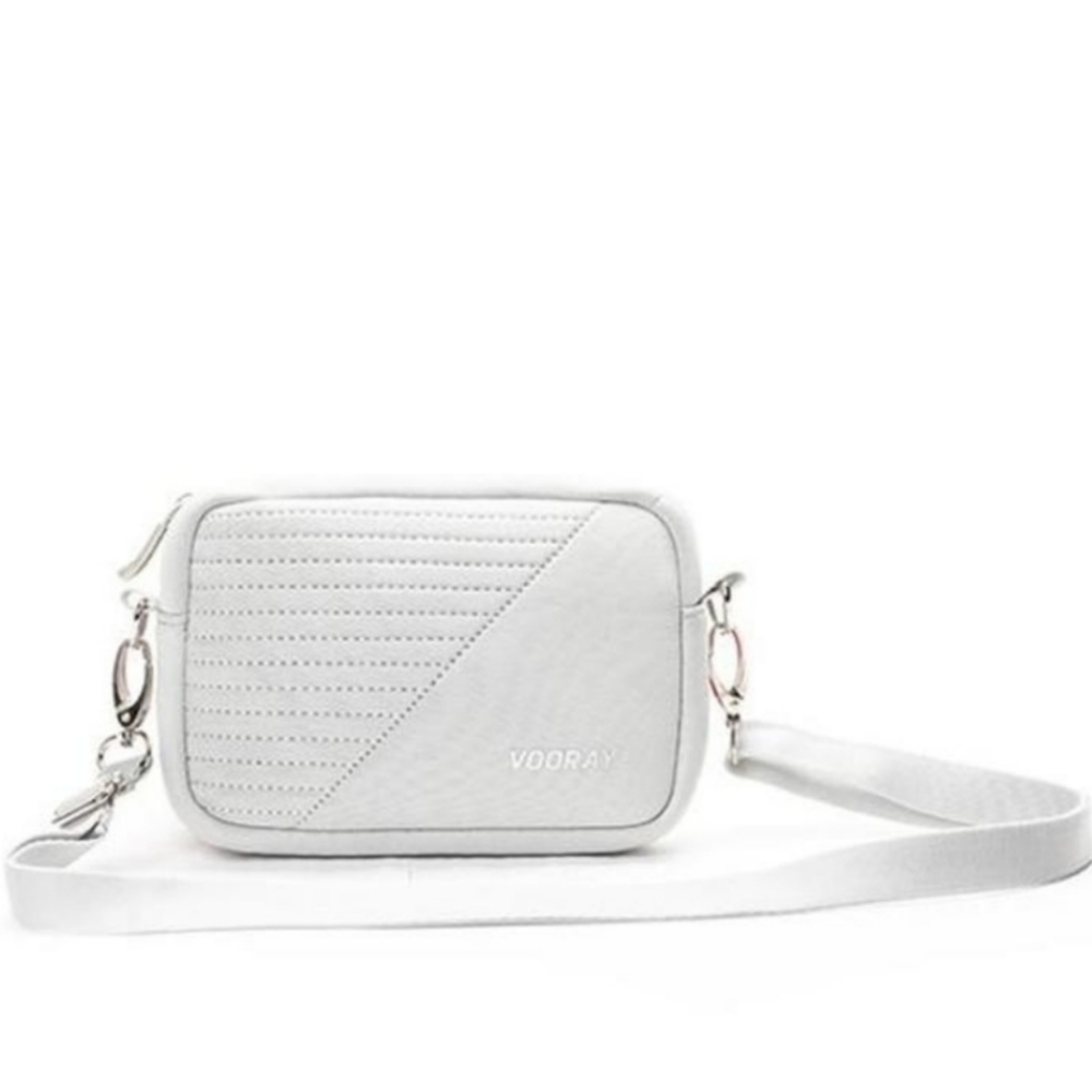 NWOT Vooray Gray Moto Sidekick Crossbody Mini Bag